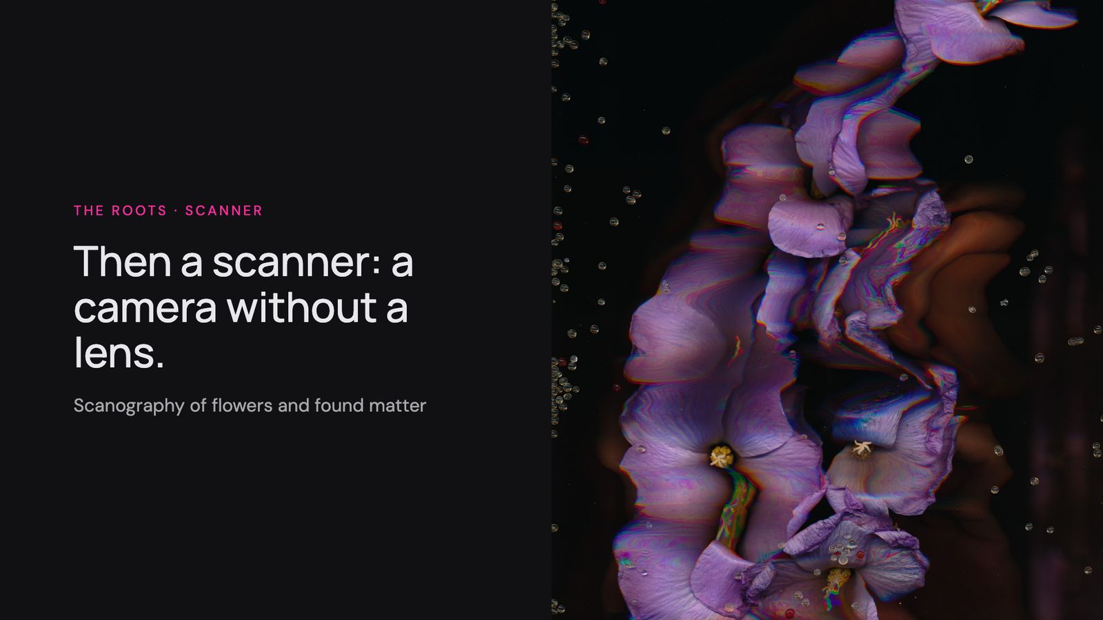Slide 12: Then a scanner: a camera without a lens.