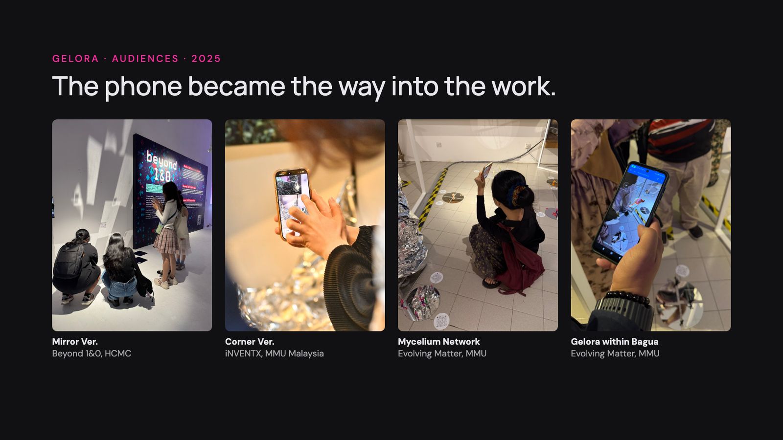 Slide 27: The phone became the way into the work.