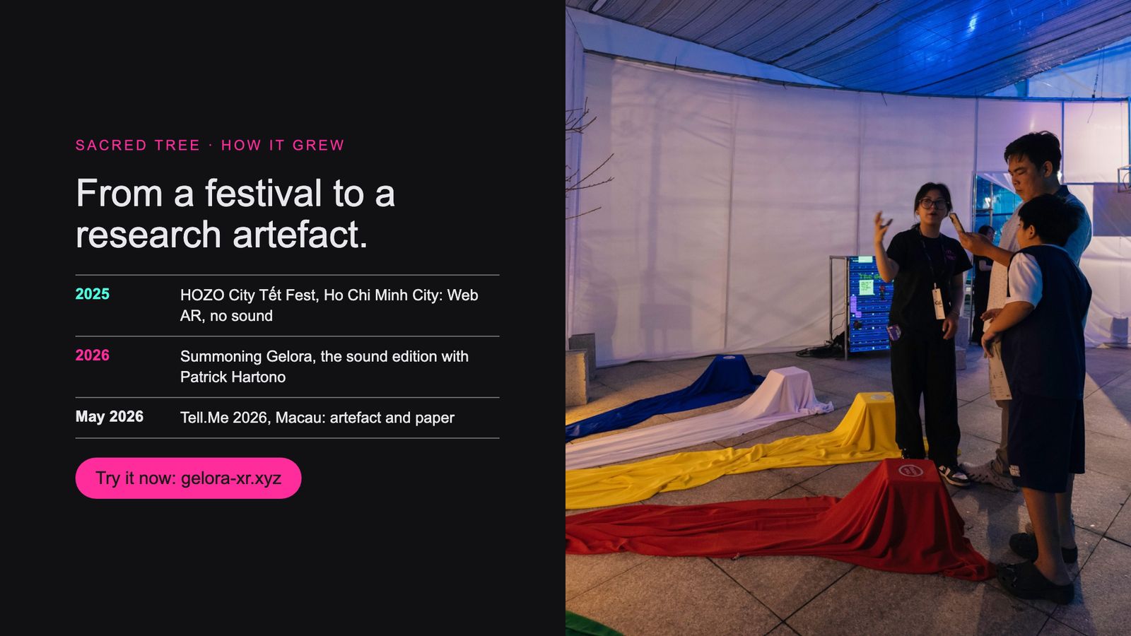 Slide 31: From a festival to a research artefact.