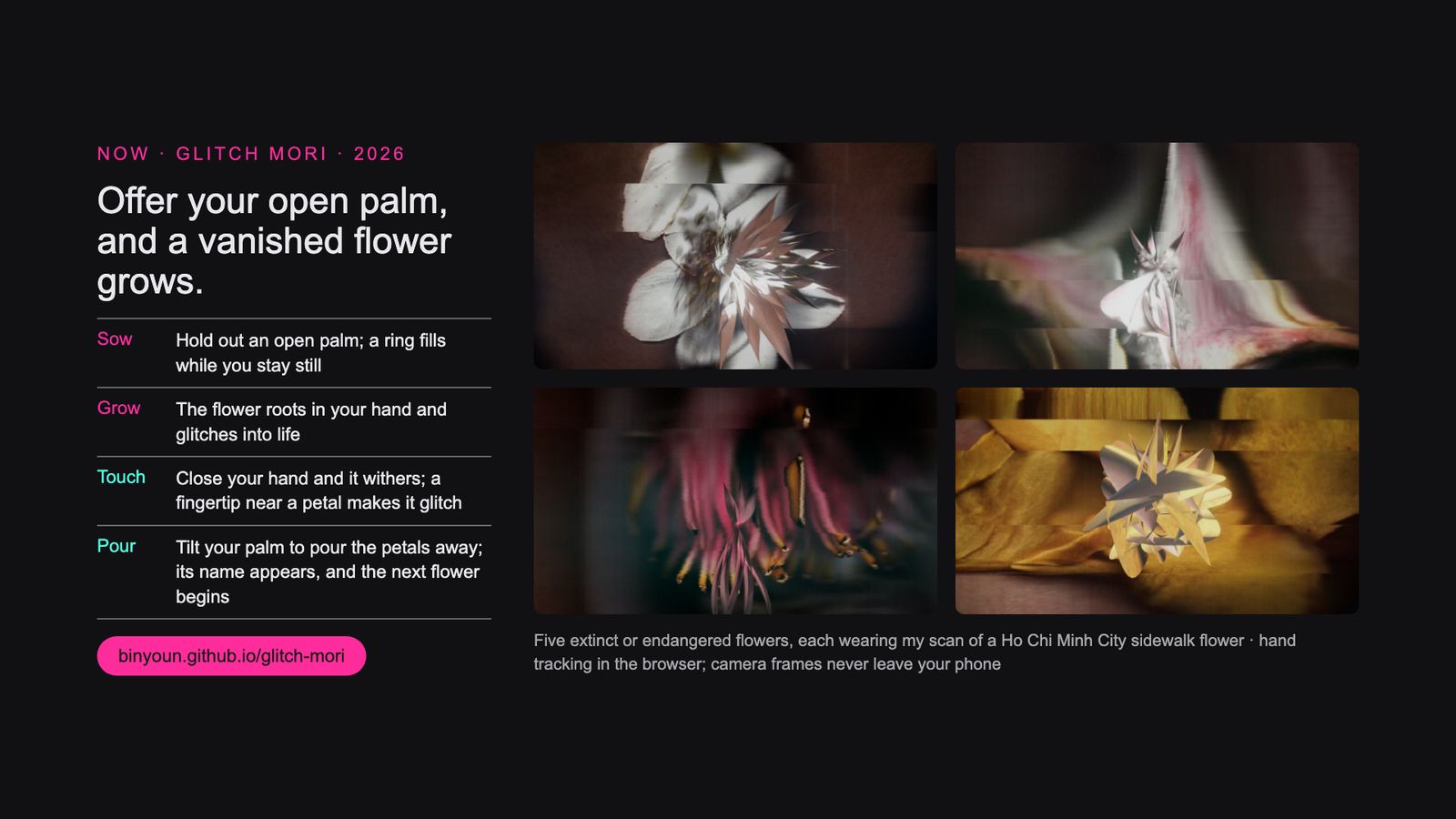 Slide 37: Offer your open palm, and a vanished flower grows.