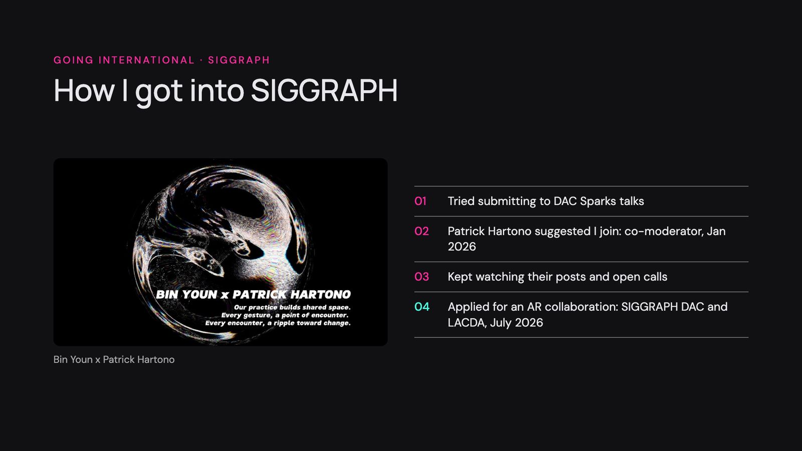 Slide 43: How I got into SIGGRAPH
