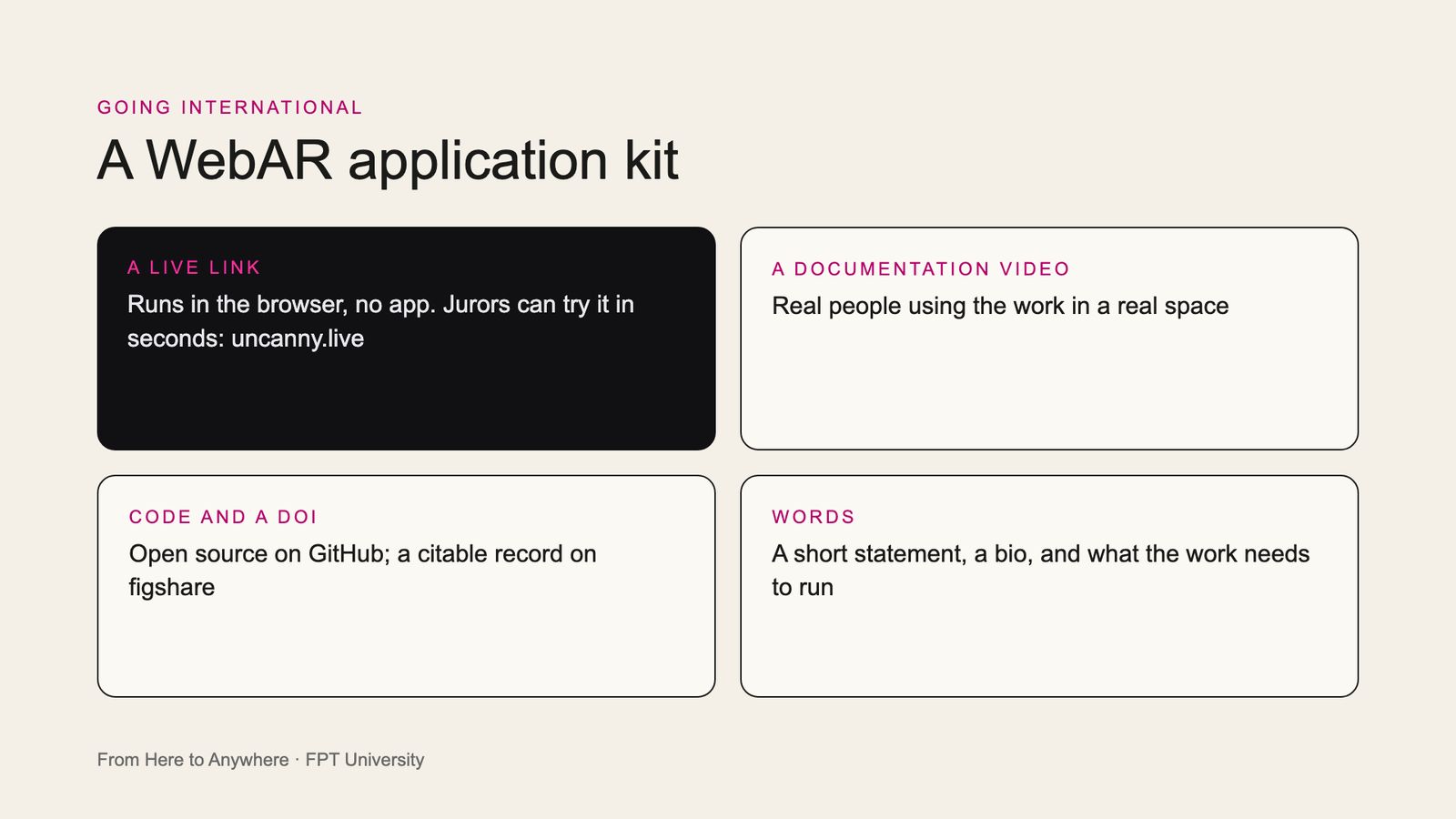 Slide 48: A WebAR application kit