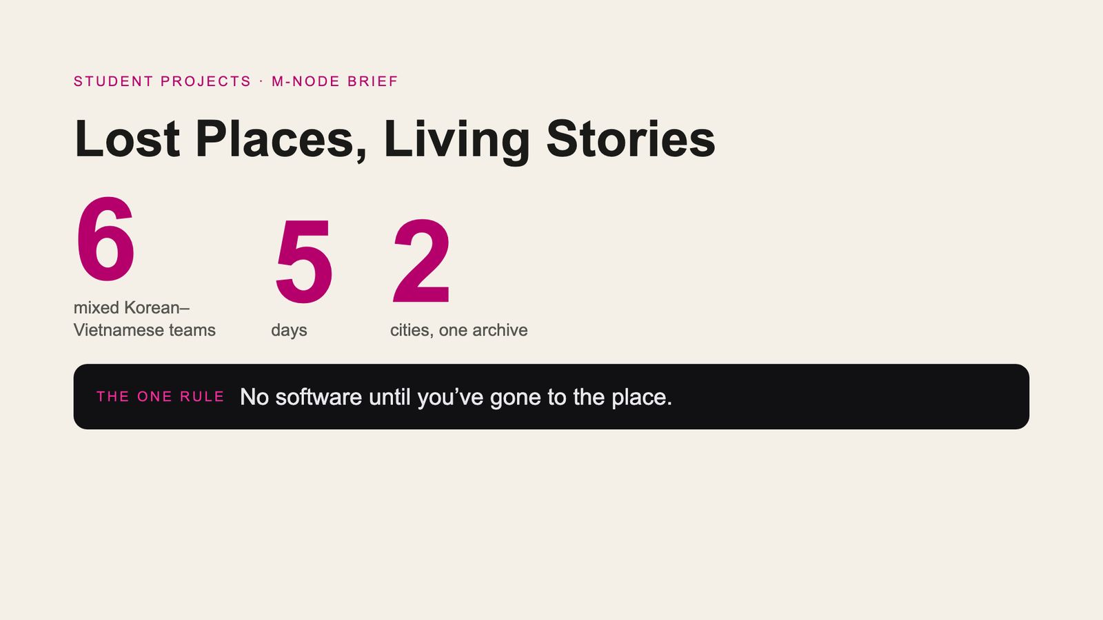 Slide 51: Lost Places, Living Stories